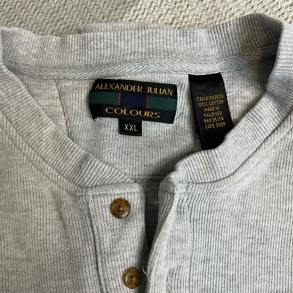 Vintage Alexander Julian Colours Long Sleeve Shirt Crew Neck - Picture 6 of 8